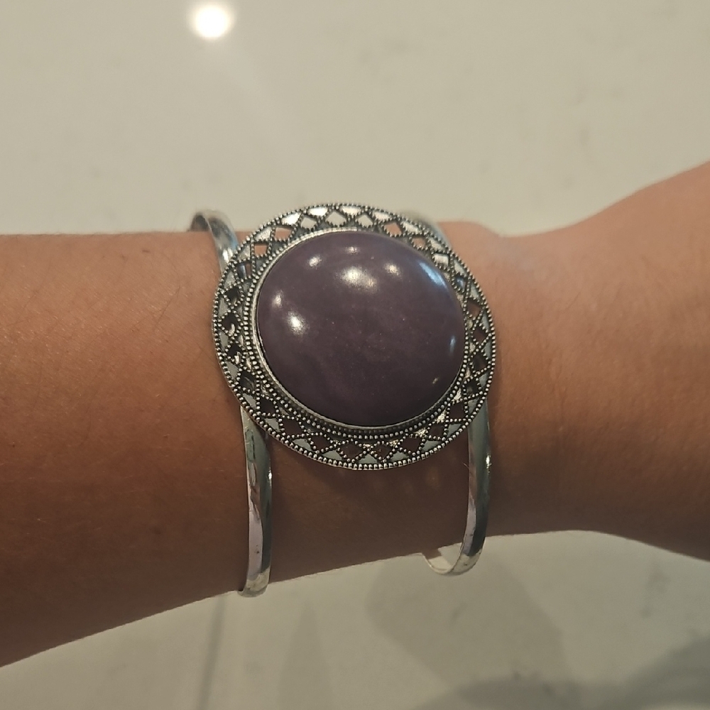 Paparazzi Purple Stone Silver Bracelet
